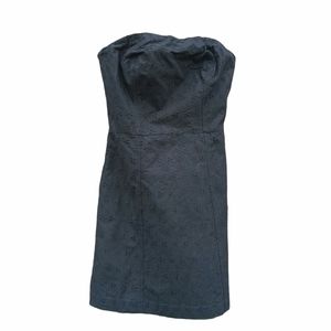 Guess size S black strapless eyelet dress